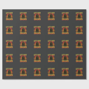 Lets Get Smashed Halloween Pumpkin Graveyard Wrapping Paper