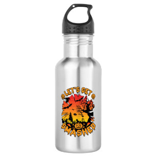 Lets Get Smashed Halloween Pumpkin Spooky Tree Bat 532 Ml Water Bottle