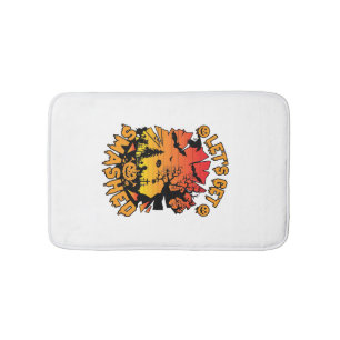 Lets Get Smashed Halloween Pumpkin Spooky Tree Bat Bath Mat