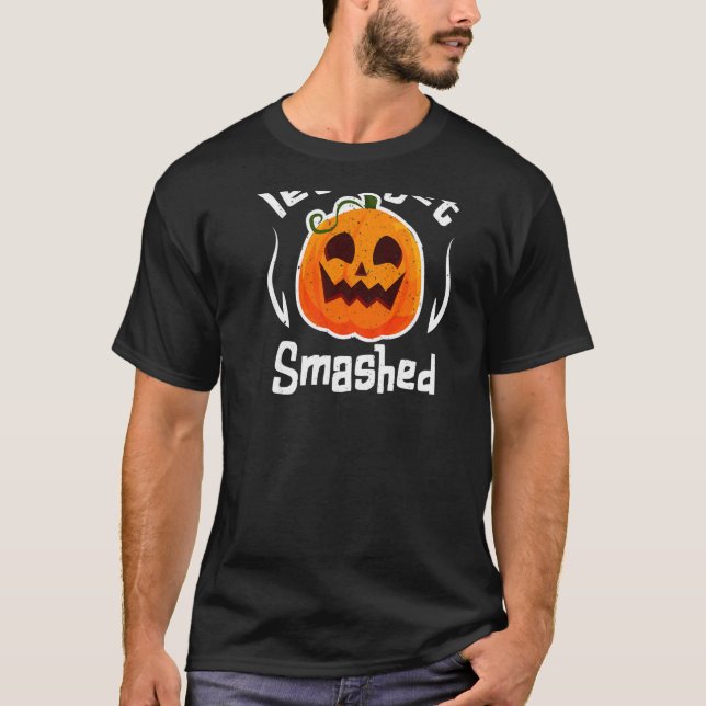 Let's Get Smashed Pumpkin Crying Couple Matching T-Shirt (Front)