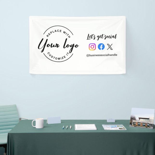 Let's Get Social Media website Custom logo Banner (Tradeshow)
