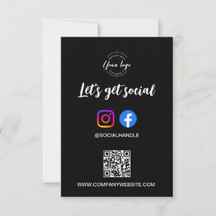 Let's Get Social Media website Custom logo QR code Invitation