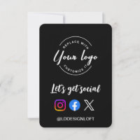 Let's Get Social Media website Custom logo QR code