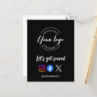 Let's get social QR code website promotional