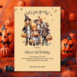 Let's get spooky! Costume kids birthday party Invitation