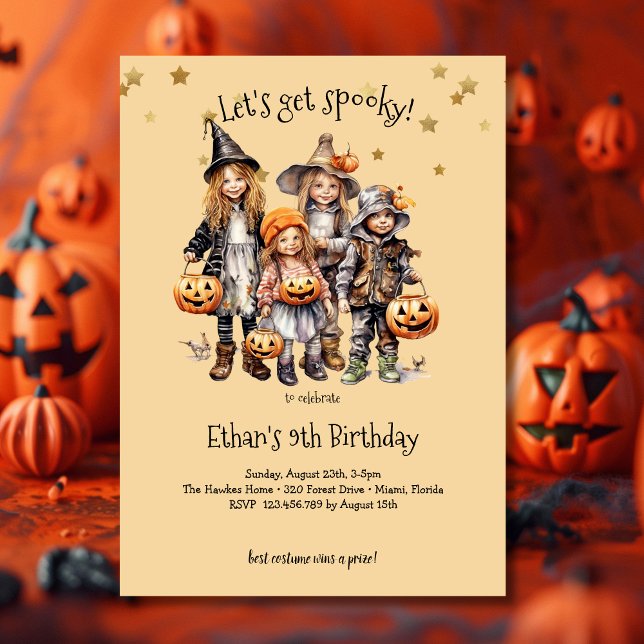 Let's get spooky! Costume kids birthday party Invitation (Creator Uploaded)