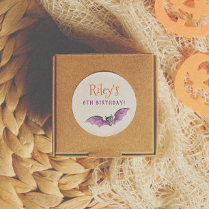 Let's Get Spooky Cute Halloween Birthday Favour Classic Round Sticker