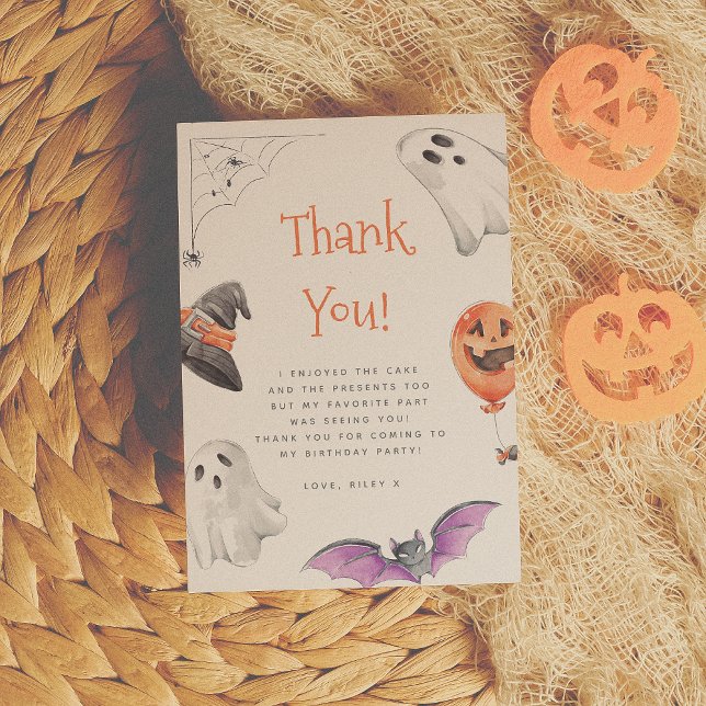 Let's Get Spooky Cute Halloween Birthday Thank You (Creator Uploaded)