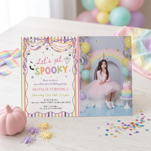Let's Get Spooky Fun Girl Birthday Invitation