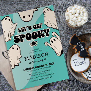 Let's Get Spooky Ghost Birthday Invitation