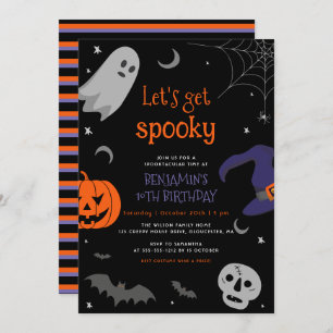 Let's Get Spooky Halloween Any Age Birthday Party Invitation