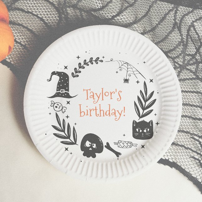 Let's Get Spooky Halloween Any Age Birthday Party Paper Plate (Creator Uploaded)