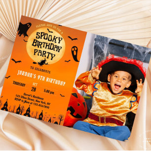 Let's Get Spooky Halloween Any Age Photo Invitation