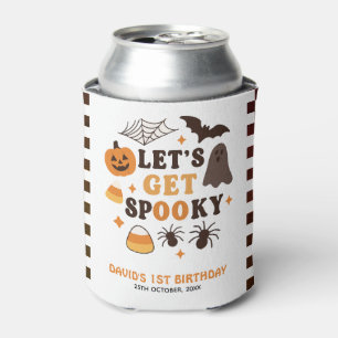 Let's Get Spooky Halloween Birthday Can Cooler
