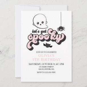 Let's Get Spooky Halloween Birthday  Invitation