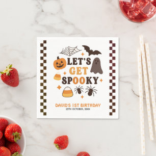 Let's Get Spooky Halloween Birthday Napkin