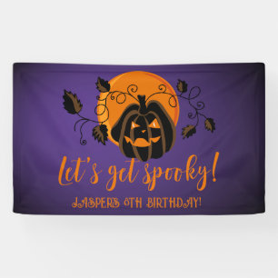 Let's Get Spooky Halloween Birthday Party Banner