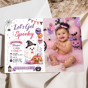 Let's Get Spooky Halloween Birthday Party Photo Invitation