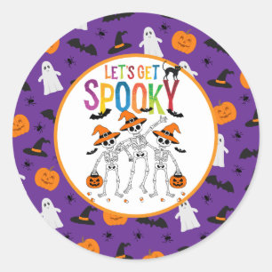 Let's Get Spooky Halloween Classic Round Sticker