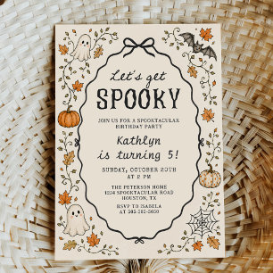 Let's Get Spooky Halloween Party Birthday Invitation