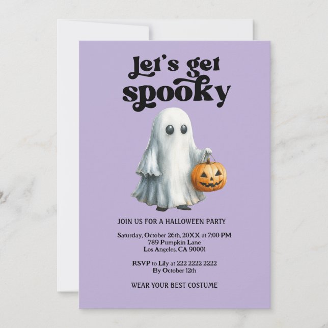  Let's Get Spooky,Halloween party Invitation (Front)