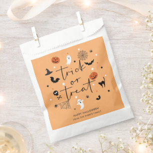 Let's get spooky Halloween Party Orange Favour Bags