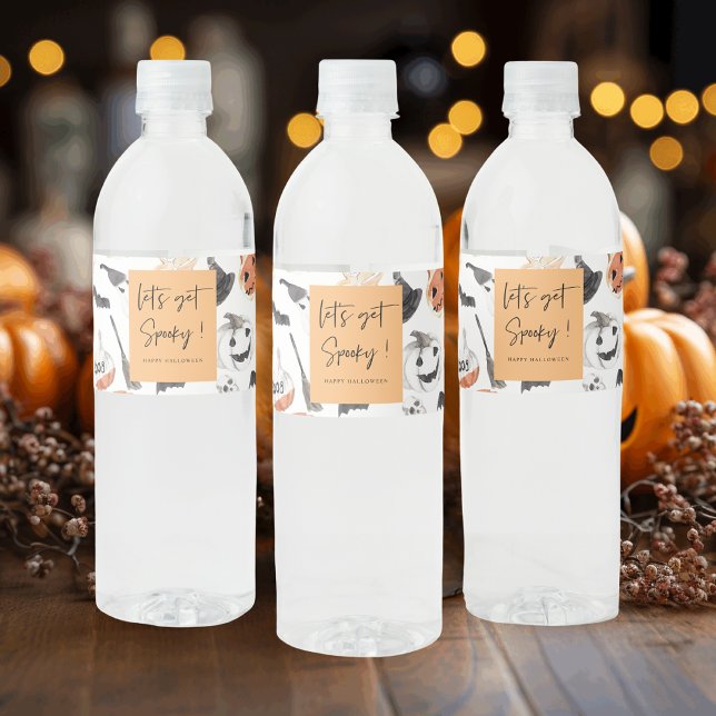 Let's get Spooky | Halloween Party  Water Bottle Label (Creator Uploaded)