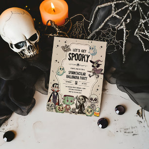 Lets Get Spooky  Invitation - Retro Halloween