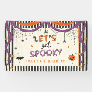 Lets Get Spooky Kids Halloween Birthday Party Banner