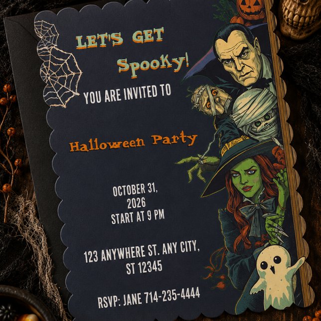 Let's Get Spooky Party Halloween  Invitation (Creator Uploaded)