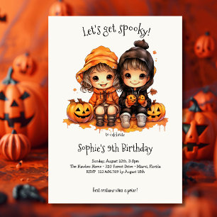 Let's get spooky! Spooktacular kids birthday party Invitation