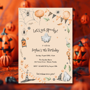 Let's get spooky! Spooktacular kids birthday party Invitation