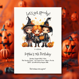 Let's get spooky! Spooktacular kids birthday party Invitation
