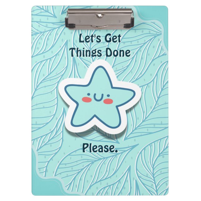 Let's Get Things Done Starfish Clipboard (Front)