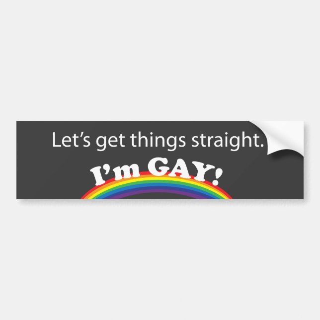 Let's get things straight. bumper sticker (Front)