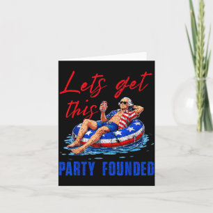 Lets Get This Party Founded Pool Float Usa 4th Of Card