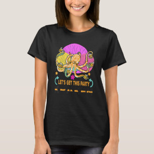 Let's Get This Party Kraken Octopus Cephalopod Sq T-Shirt