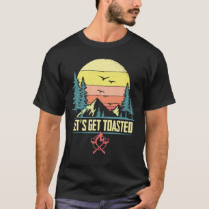 Let's Get Toasted Campfire Marshmallows Funny Camp T-Shirt
