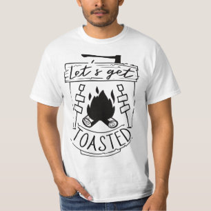 lets get toasted Marshmallow campfire T-Shirt