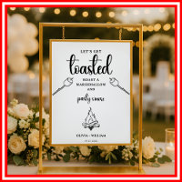 Lets Get Toasted Marshmallow Campfire Wedding Sign
