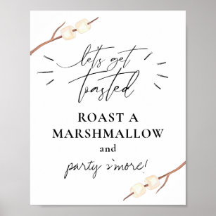 Let's Get Toasted S'more Marshmallow Poster