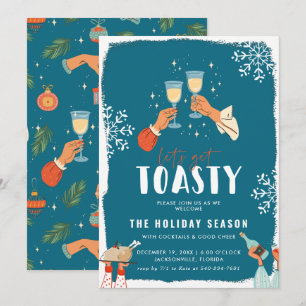 Let's Get Toasty   Holiday Party Invitation