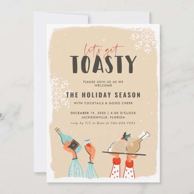 Let's Get Toasty | Holiday Party Invitation (Front)
