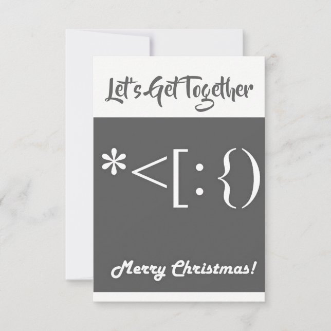 "LET'S GET TOGETHER" COOL CHRISTMAS INVITATION (Front)