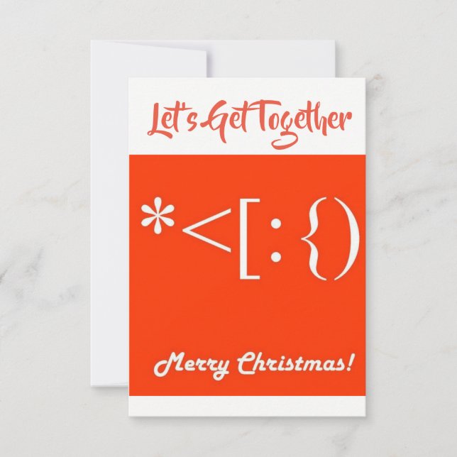"LET'S GET TOGETHER" COOL CHRISTMAS INVITATION (Front)