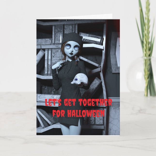 Let's get together for Halloween. Card (Front)