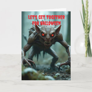 Let's get together for Halloween. Card