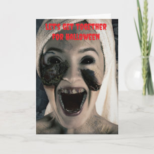 Let's get together for Halloween. Card