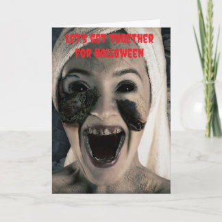 Let's get together for Halloween. Card