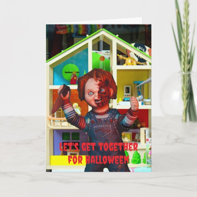 Let's get together for Halloween. Card (Front)